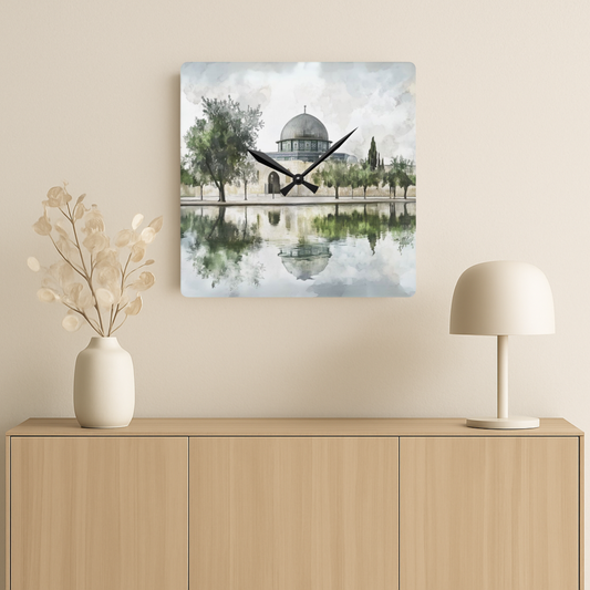 Masjid Al Aqsa Acrylic Wall Clock - No Numerals