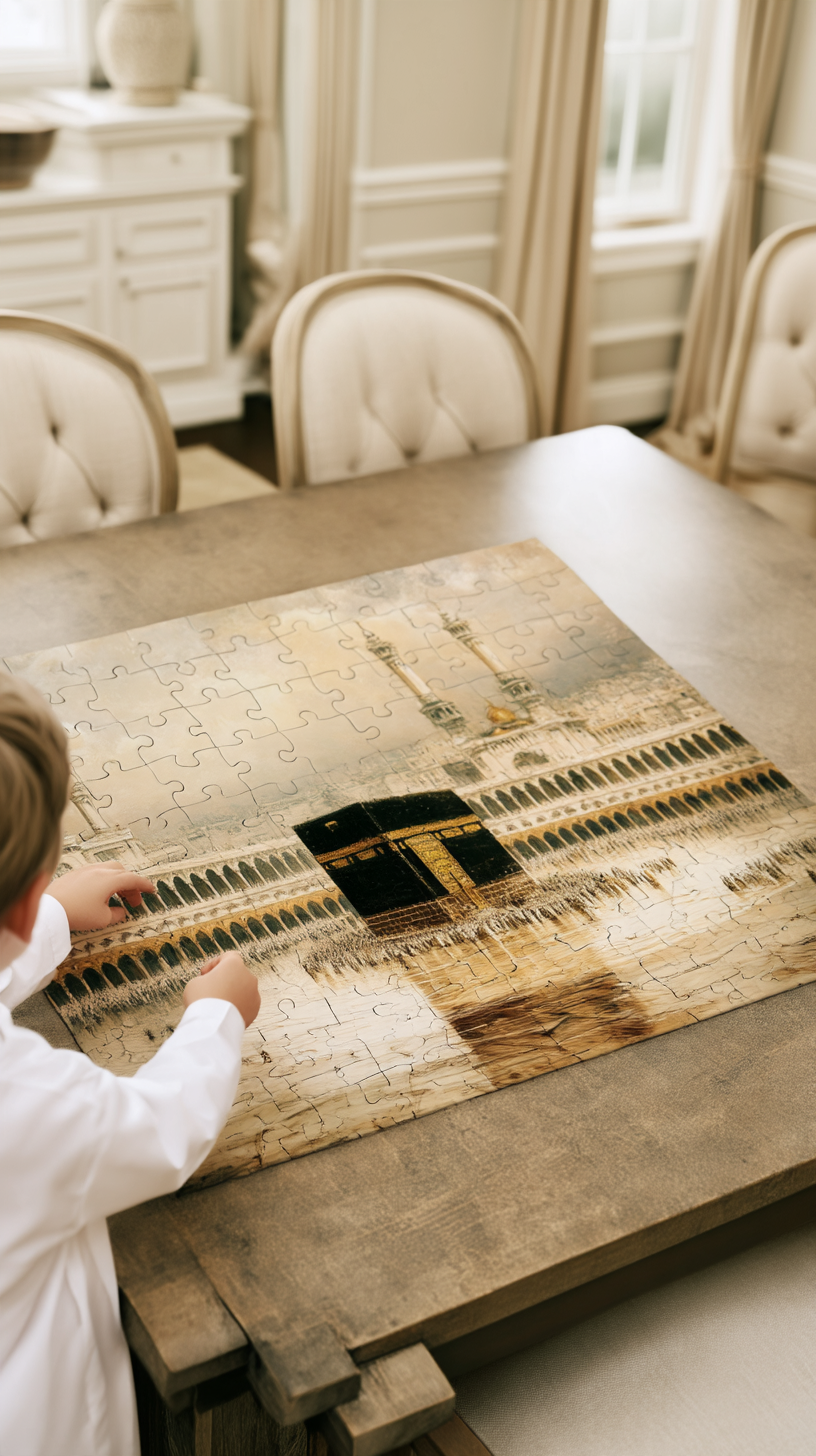 Elegant Kaaba Puzzle – Mecca Courtyard Islamic Jigsaw Puzzle
