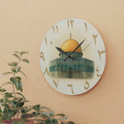 Dome of the Rock Acrylic Wall Clock - Arabic Numerals